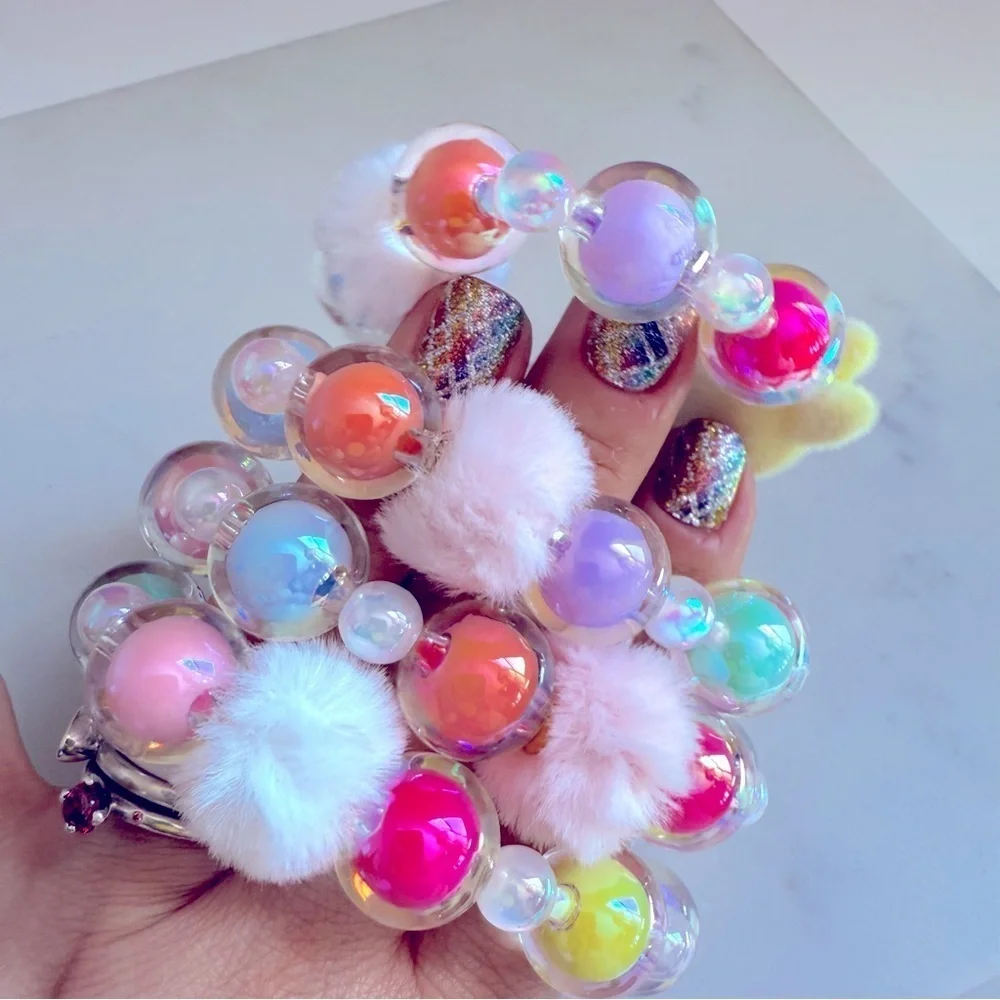 NWOT 1 Handmade Labubu Colorful Beaded Bracelets for Kids